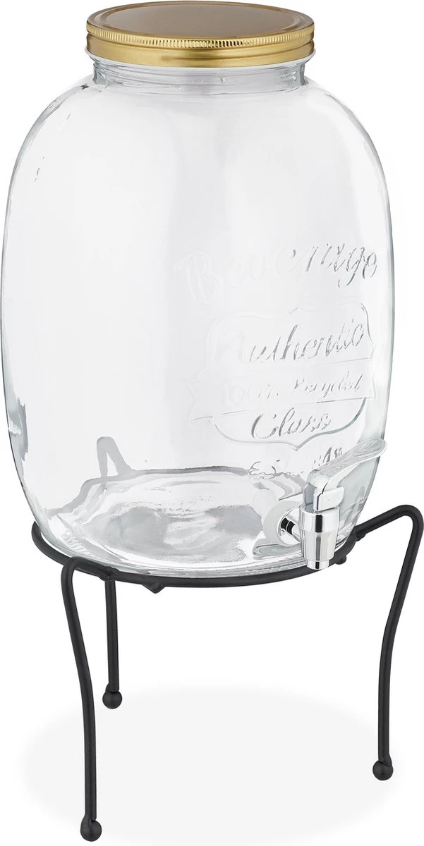 Set De Robinet De Limonade Relaxdays - 4 Verres à Boire Avec Couvercle - Distributeur De Boissons Avec Robinet - 8,5 L 11 Set De Robinet De Limonade Relaxdays - 4 Verres à Boire Avec Couvercle - Distributeur De Boissons Avec Robinet - 8,5 L – Image 9