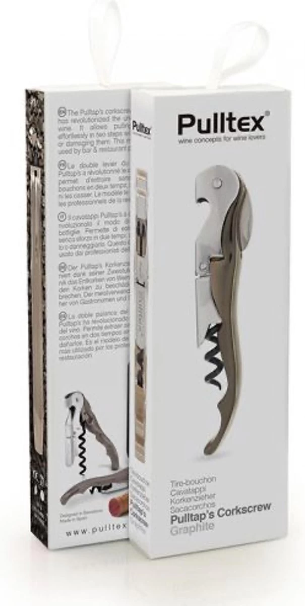 Pulltex Pulltap's Classic Luxury Graphite Set Avec étui (coffret Cadeau) Couteau Sommelier Du Serveur Tire-bouchon 4 Pulltex Pulltap's Classic Luxury Graphite Set Avec étui (coffret Cadeau) Couteau Sommelier Du Serveur Tire-bouchon – Image 2
