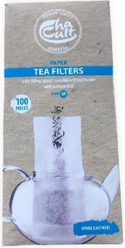 Madame Chai - Chacult - Papier Filtre à Thé - Filtre à Thé Bio - Passoire à Thé Pour Théière - Taille M