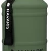 Gourde En Acier Inoxydable Navaris - 2L - Gourde Extra Large En Acier Inoxydable Avec Bouchon - Idéal Pendant Le Sport