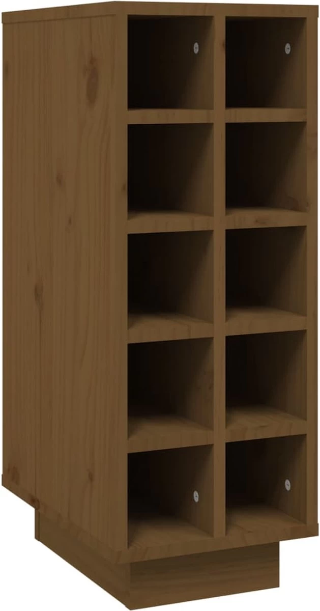 VidaXL Cave à Vin 23 X 34 X 61 Cm Bois De Pin Massif Marron Miel 10 VidaXL Cave à Vin 23 X 34 X 61 Cm Bois De Pin Massif Marron Miel – Image 8