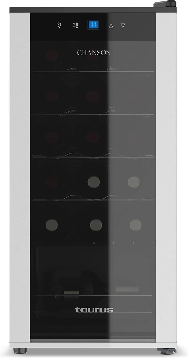 Taurus Chanson 18 Refroidisseur De Vin Thermoélectrique Autoportante Noir, Argent 18 Bouteille(s) 3 Taurus Chanson 18 Refroidisseur De Vin Thermoélectrique Autoportante Noir, Argent 18 Bouteille(s)