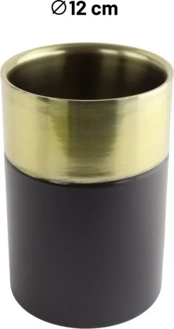 Refroidisseur à Vin Orange85 - Zwart - Or - Acier Inoxydable - Refroidisseur à Champagne -Dégustation Délicate 635x1200