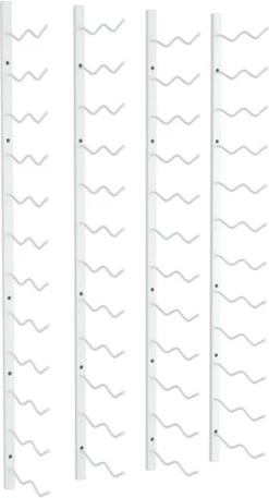 VidaXL Range-bouteilles Pcs Fixation Murale Pour 24 Bouteilles Fer Blanc