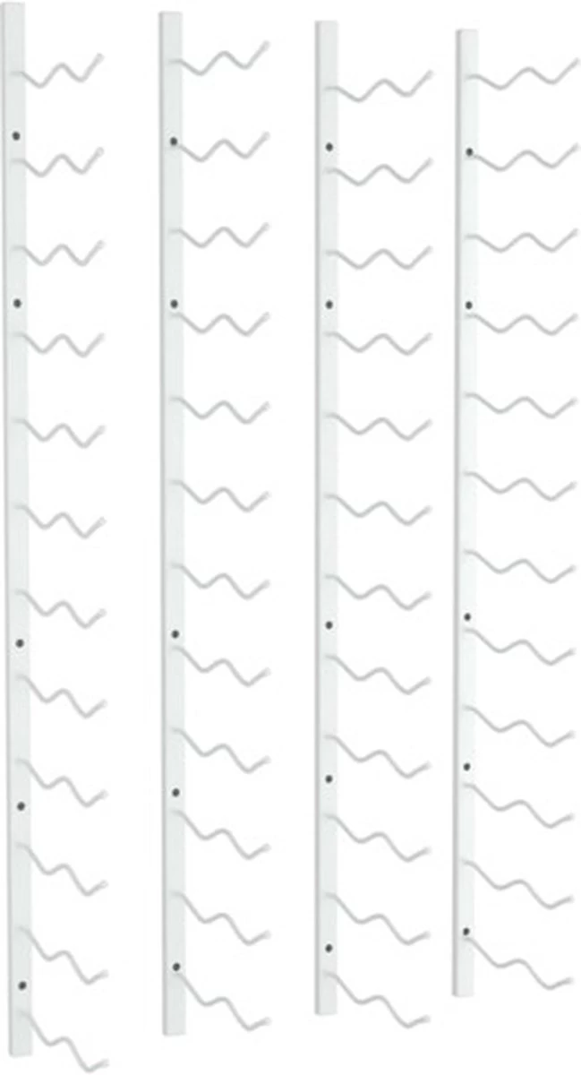 VidaXL Range-bouteilles Pcs Fixation Murale Pour 24 Bouteilles Fer Blanc 3 VidaXL Range-bouteilles Pcs Fixation Murale Pour 24 Bouteilles Fer Blanc