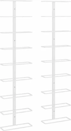 VidaXL -bouteilles Range-bouteilles Pcs Fixation Murale Pour 9 Bouteilles Fer Blanc -Dégustation Délicate 650x1200 2