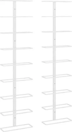 VidaXL -bouteilles Range-bouteilles Pcs Fixation Murale Pour 9 Bouteilles Fer Blanc