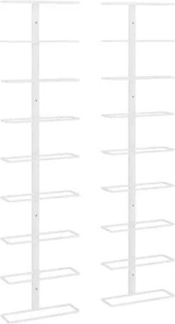 VidaXL -bouteilles Range-bouteilles Pcs Fixation Murale Pour 9 Bouteilles Fer Blanc -Dégustation Délicate 650x1200 3