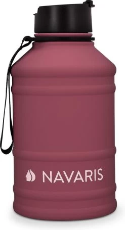 Gourde En Acier Inoxydable Navaris - 2L - Gourde Extra Large En Acier Inoxydable Avec Bouchon - Idéal Pendant Le Sport - Rouge -Dégustation Délicate 651x1200 6