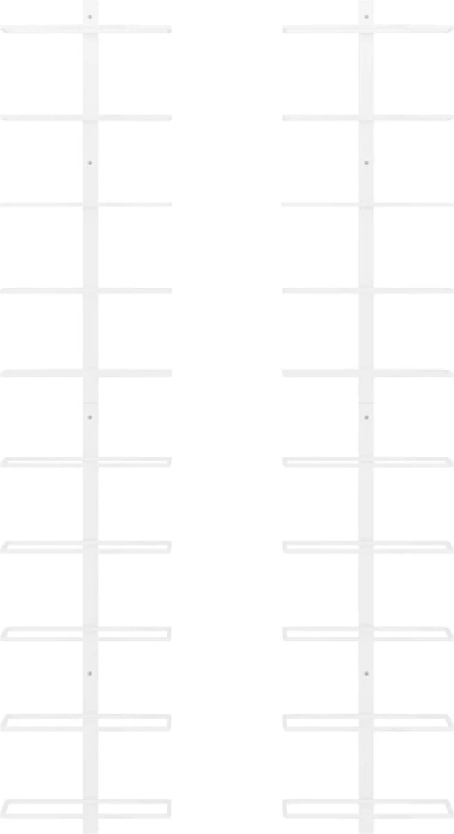 Range-bouteilles Casiers à Vin 2 Pcs Pour 10 Bouteilles Montage Mural Métal Blanc 6 Range-bouteilles Casiers à Vin 2 Pcs Pour 10 Bouteilles Montage Mural Métal Blanc – Image 4