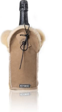 Seau à Champagne KYWIE En Peau De Mouton Texel 100% Naturelle - Couleur: Camel