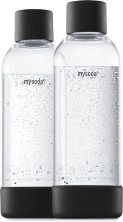 Mysoda 6430052009586 Gourde 1000 Ml Noir, Transparent