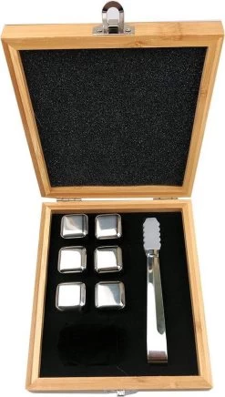 Set De Pierres à Whisky (6 Pièces) Incl. - Pierres Whisky Les Tenailles - Luxe Gift Set - Cubes De Glace Réutilisables - Icecubes Avec Des Pinces