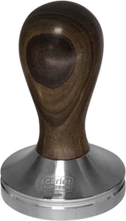 Expresso écarlate | Tamper "Classic" Pour Barista; Avec Poignée Ergonomique En Bois Précieux Et Base En Acier Inoxydable De Précision. Bois De Santal Broin 41 Mm