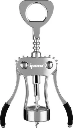 Ipow Tire-bouchon Winged Multifonction Pour Bouteille De Vin, Ouvre-bouteille En Alliage De Zinc