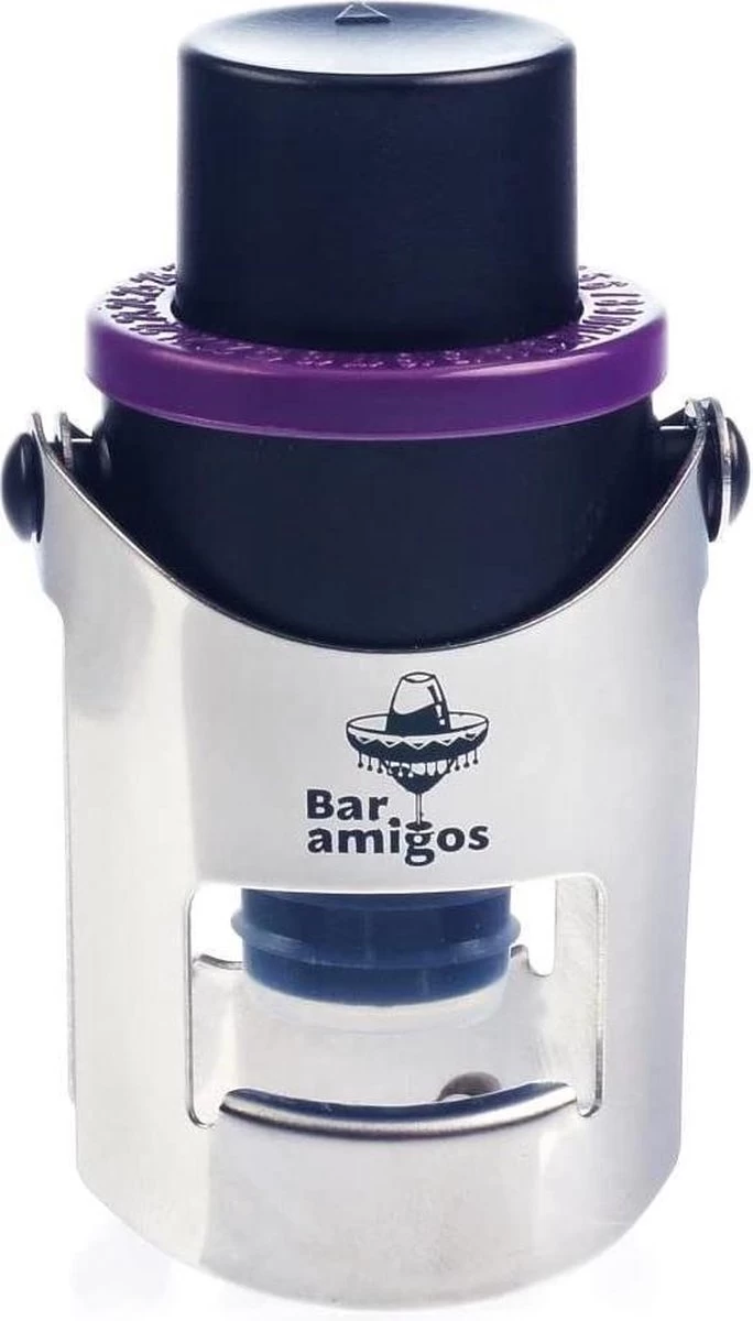 Bar Amigos Champagne Prosecco Bouchon Pressoir à Vin Pétillant - Violet 12 Bar Amigos Champagne Prosecco Bouchon Pressoir à Vin Pétillant - Violet – Image 10