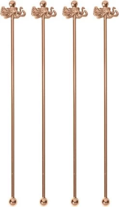 Paderno Cuillères à Cocktail BAR Octopus Koper 18,5 Cm - 4 Pièces