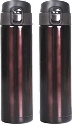 Concord 2x Pièces De Flacons Thermos En Acier Inoxydable / Flacons Isolants Pour Les Déplacements 450 Ml Marron - Flacons Isothermes -Dégustation Délicate 698x1200 2