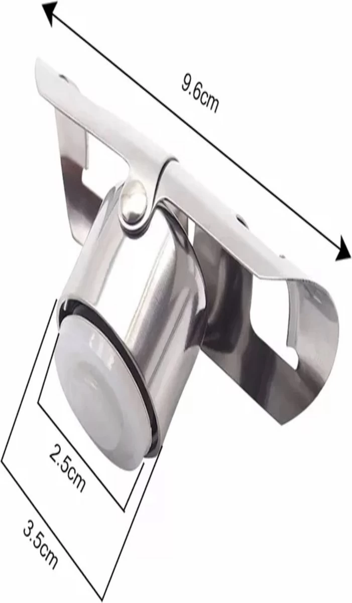 GG Kitchen - Valve à Champagne - Bouchon à Cava - Bouchon à Champagne - Valve à Bouteille - Argent - 2 Pièces 6 GG Kitchen - Valve à Champagne - Bouchon à Cava - Bouchon à Champagne - Valve à Bouteille - Argent - 2 Pièces – Image 4