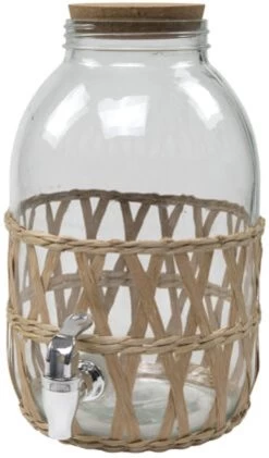 Svenska Living Distributeur De Limonade/boisson - 2x - 5L - Verre - 17,5 X 32 Cm -Dégustation Délicate 704x1200 3