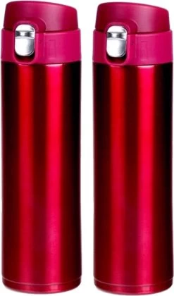 Concord 2x Pièces De Thermos En Acier Inoxydable / Flacons Isolants Pour Les Déplacements 450 Ml Rose Fuchsia - Thermo Flacons