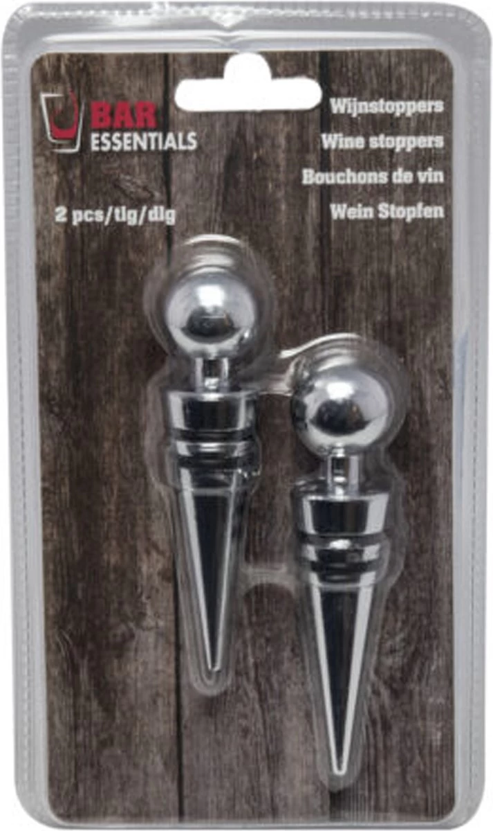 Svenska Living Bouchons De Bouteille/bouchons D'étanchéité - 4x - Acier Inoxydable/caoutchouc - Bouchon De Vin 4 Svenska Living Bouchons De Bouteille/bouchons D'étanchéité - 4x - Acier Inoxydable/caoutchouc - Bouchon De Vin – Image 2