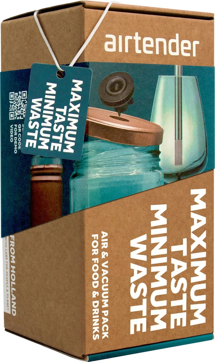 Airtender Vin Aerator And Vacuum Set - Pompe à Vin - Aspirateur De Conservation Des Aliments - - Décanteur à Vin - Acier Inoxydable - Coffret Cadeau 12 Airtender Vin Aerator And Vacuum Set - Pompe à Vin - Aspirateur De Conservation Des Aliments - - Décanteur à Vin - Acier Inoxydable - Coffret Cadeau – Image 10
