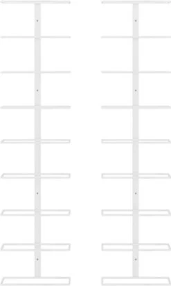 VidaXL -bouteilles Range-bouteilles Pcs Fixation Murale Pour 9 Bouteilles Fer Blanc -Dégustation Délicate 722x1200