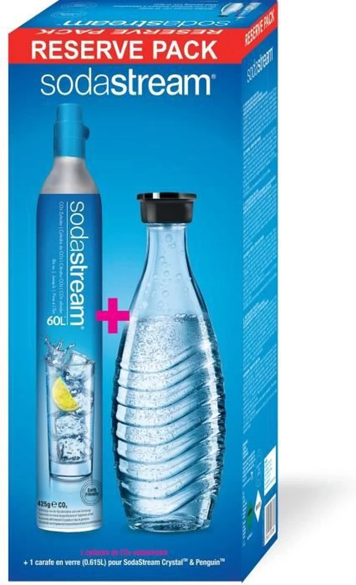 Bouteille à Gaz SodaStream Et Bouteille En Verre - Uniquement Pour Le Cristal Sodastream - 60 L + 0,6 L 4 Bouteille à Gaz SodaStream Et Bouteille En Verre - Uniquement Pour Le Cristal Sodastream - 60 L + 0,6 L – Image 2