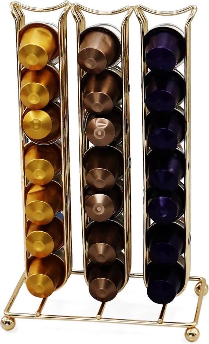 Nespresso Porte-capsule Pour 42 Tasses à Café à Café - Porte- Tasses à Café - Porte-capsule - Porte-gobelet - Or 4 Nespresso Porte-capsule Pour 42 Tasses à Café à Café - Porte- Tasses à Café - Porte-capsule - Porte-gobelet - Or – Image 2