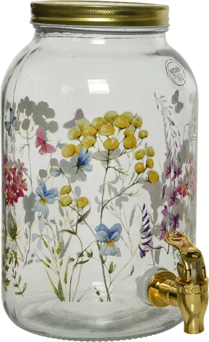 Distributeur De Boissons Decoris / Robinet De Limonade Avec Robinet - 2x - Verre - 4L 4 Distributeur De Boissons Decoris / Robinet De Limonade Avec Robinet - 2x - Verre - 4L – Image 2