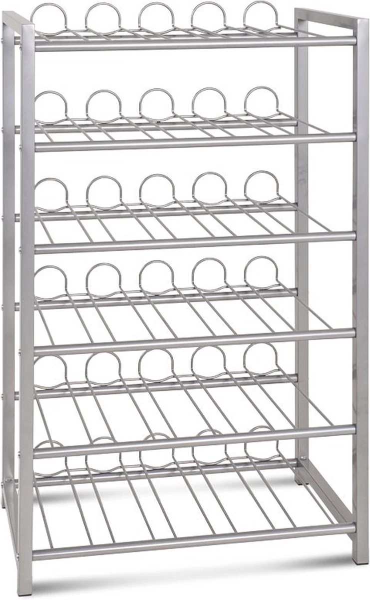 Casier à Vin - Porte-bouteilles De Vin Pour 54 Bouteilles - Casier à Bouteilles En Acier Grijs - Porte-bouteilles Pratique - 54 X 31 X 90 Cm 3 Casier à Vin - Porte-bouteilles De Vin Pour 54 Bouteilles - Casier à Bouteilles En Acier Grijs - Porte-bouteilles Pratique - 54 X 31 X 90 Cm