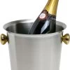Seau à Vin Mousseux Et Champagne, Acier Inoxydable 18/8, Mat Avec Poignées Dorées, 5,0 Litres -Dégustation Délicate 742x1200