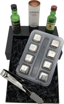 Glaçons En Acier Inoxydable - Whisky Stones Whisky Boîte-cadeau Réutilisable 8 Pièces