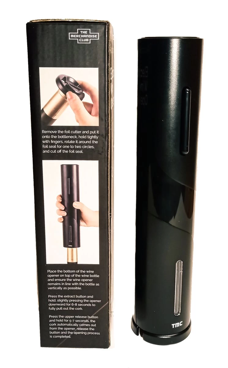 Tmc Tire-bouchon électrique - Tire-bouchon électrique - Accessoires Pour Le Vin - Ouvre-bouteille De Vin 4 Tmc Tire-bouchon électrique - Tire-bouchon électrique - Accessoires Pour Le Vin - Ouvre-bouteille De Vin – Image 2