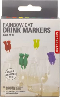 Kikkerland En Marqueurs De Verre Kikkerland - Set De 8 - Perfect Pour Les Fêtes Et Toutes Les Occasions -Dégustation Délicate 749x1200