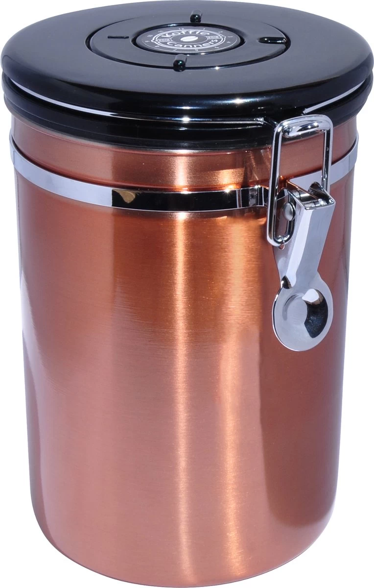 KoffieCanners De Rangement Pour Café Hermétique Avec échappement De CO2 Pour 1000 Grammes - Boîte à Café En Koper 3 KoffieCanners De Rangement Pour Café Hermétique Avec échappement De CO2 Pour 1000 Grammes - Boîte à Café En Koper