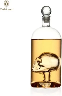 Catrinaz® - Carafe Premium Tête De Mort - Carafe - Carafe - Carafe à Tequila - Carafe à Whisky - Carafe - Tête De Mort - 1L - Coffret Cadeau Luxe - Cadeau Homme & Femme -Dégustation Délicate 768x1200 3