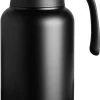 Fiole à Vide Noire 2L En Acier Inoxydable 304 à Double Paroi Isolée Sous Vide Cafetière Thermos à Café, Pillage De Café, Pot D'isolation De Jus/lait/thé