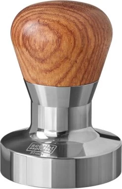 Expresso écarlate | Tamper "Passion" Pour Barista; Avec Poignée Ergonomique En PVC Ou En Bois Précieux De Votre Choix Et Base En Acier Inoxydable De Précision. Palissandre 51 Mm