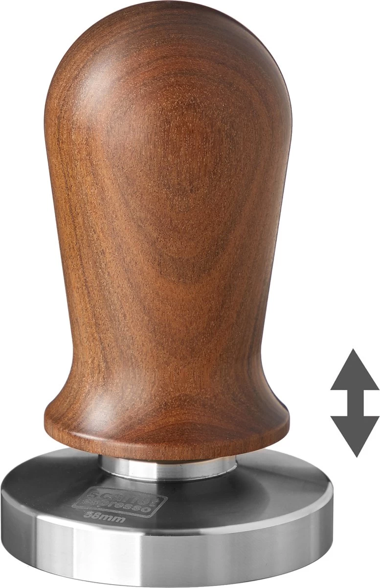 Expresso écarlate | Tamper "Perfetto" Pour Barista; Calibré à Une Pression De Contact De 35 Lb; Avec Manche En Aluminium Ou En Bois Fin Et Base En Acier Inoxydable De Précision. Bois De Santal Broin 49 Mm 7 Expresso écarlate | Tamper "Perfetto" Pour Barista; Calibré à Une Pression De Contact De 35 Lb; Avec Manche En Aluminium Ou En Bois Fin Et Base En Acier Inoxydable De Précision. Bois De Santal Broin 49 Mm – Image 5