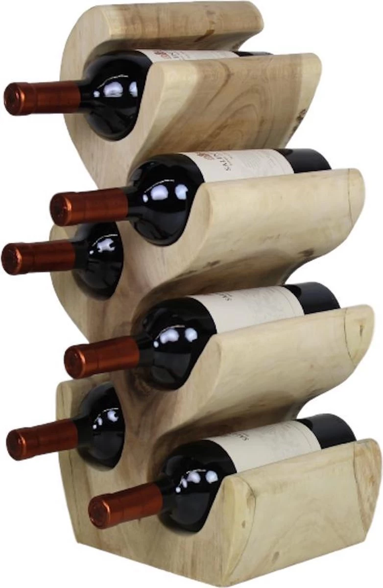 Casier à Vin En Bois Robuste Pour 6 Bouteilles De 'Jude' - Rural Rustique Et Industriel 4 Casier à Vin En Bois Robuste Pour 6 Bouteilles De 'Jude' - Rural Rustique Et Industriel – Image 2