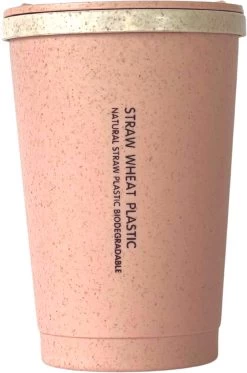 Tasse à Café Biodégradable - Tasse écologique - Tasse En Plastique Paille De Blé - Tasse à Café Eco- Rose