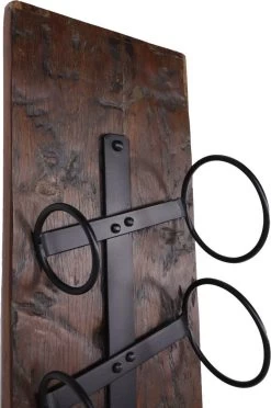 Casier à Vin 4 Bouteilles - 20x14x65 - Marron/noir - Vieux Bois/métal -Dégustation Délicate 796x1200 4