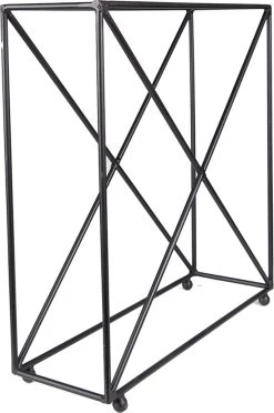 Clayre & Eef Porte-bouteilles 44x15x45 Cm Porte-bouteilles Rectangulaire En Fer Zwart -Dégustation Délicate 797x1200