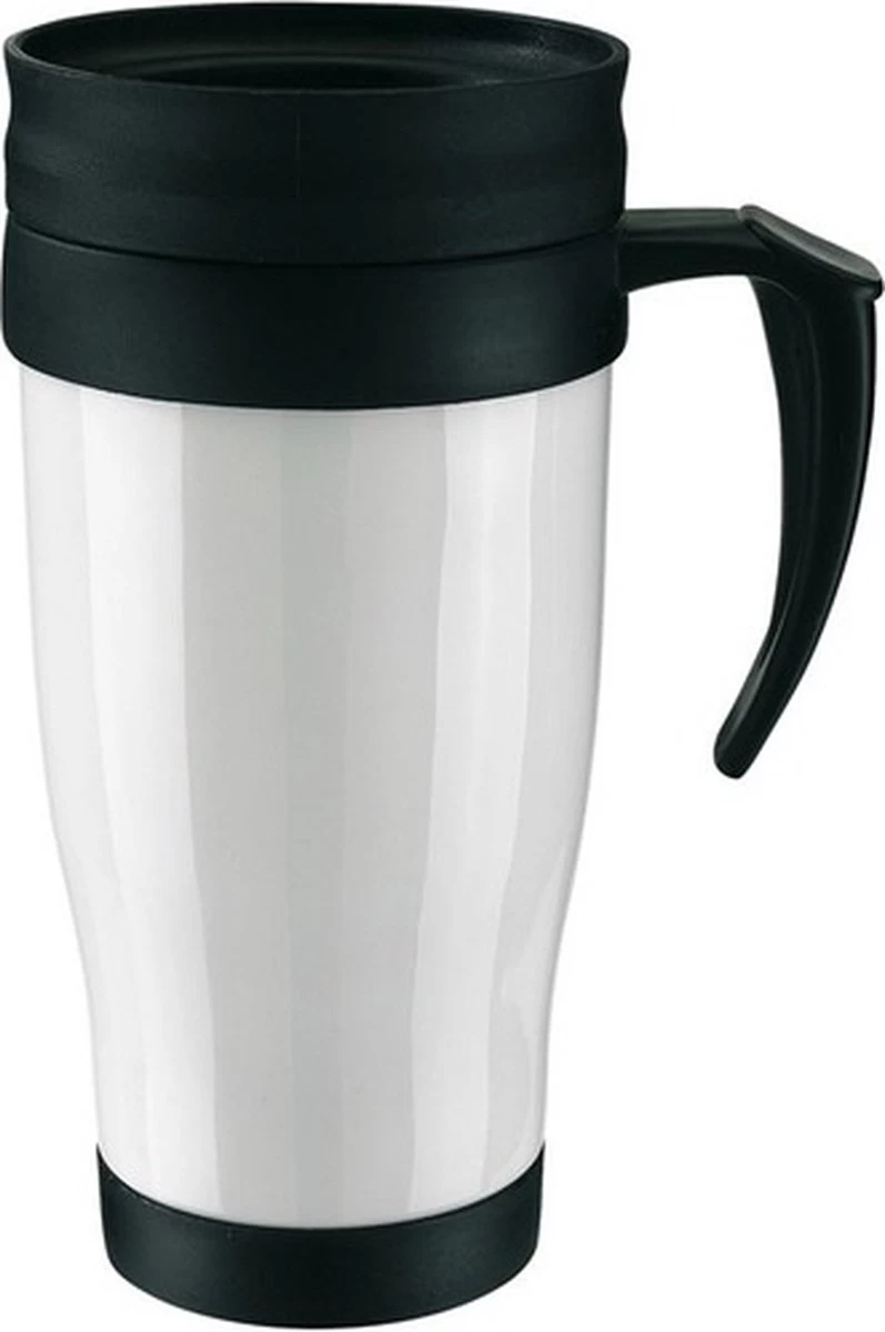 4x Tasse Thermos / Tasse Chauffante Blanc / Noir 400 Ml - Tasses à Café / Thé Thermo Double Paroi Avec Bouchon à Vis 4 4x Tasse Thermos / Tasse Chauffante Blanc / Noir 400 Ml - Tasses à Café / Thé Thermo Double Paroi Avec Bouchon à Vis – Image 2