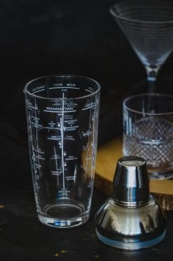 Barcraft Shaker à Cocktail Boston 700 Ml Glas/ Acier Inoxydable Argent -Dégustation Délicate 799x1200 12