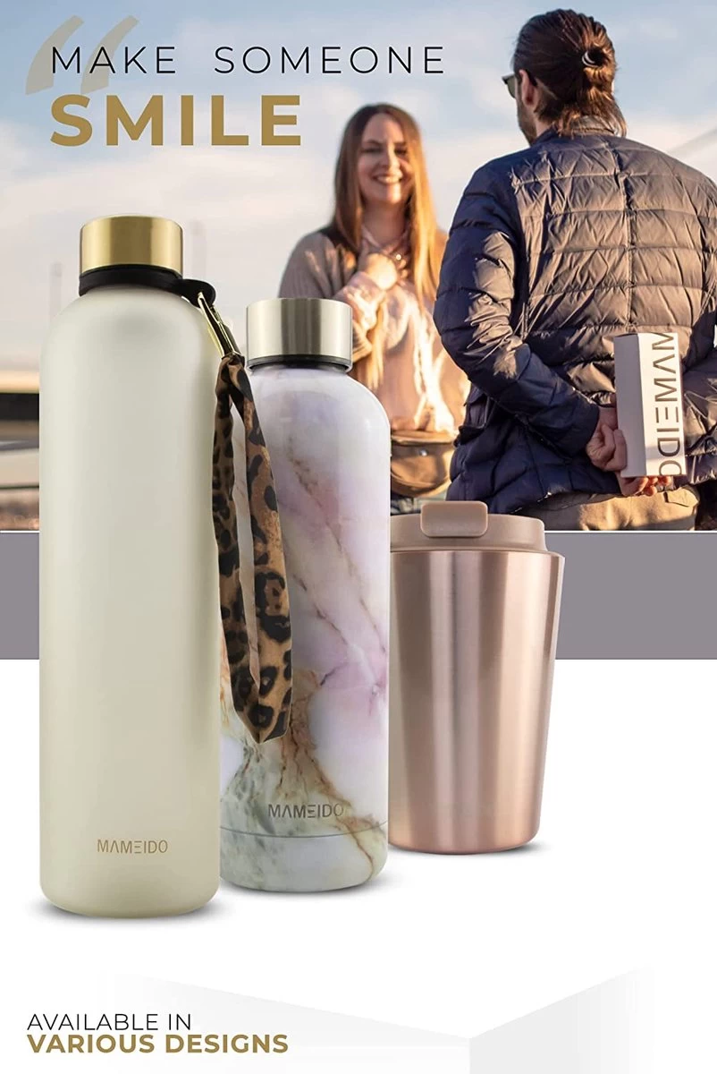 MAMEIDO Gourde En Acier Inoxydable, 1 L, 750 Ml Et 500 Ml, Bouteille Thermos Anti-Fuite, Bouteille D'Eau, Sans BPA, Bouteille Thermos, Gourde Café Et Thé En Acier Inoxydable (750 Ml, Vieux Pink) 5 MAMEIDO Gourde En Acier Inoxydable, 1 L, 750 Ml Et 500 Ml, Bouteille Thermos Anti-Fuite, Bouteille D'Eau, Sans BPA, Bouteille Thermos, Gourde Café Et Thé En Acier Inoxydable (750 Ml, Vieux Pink) – Image 3