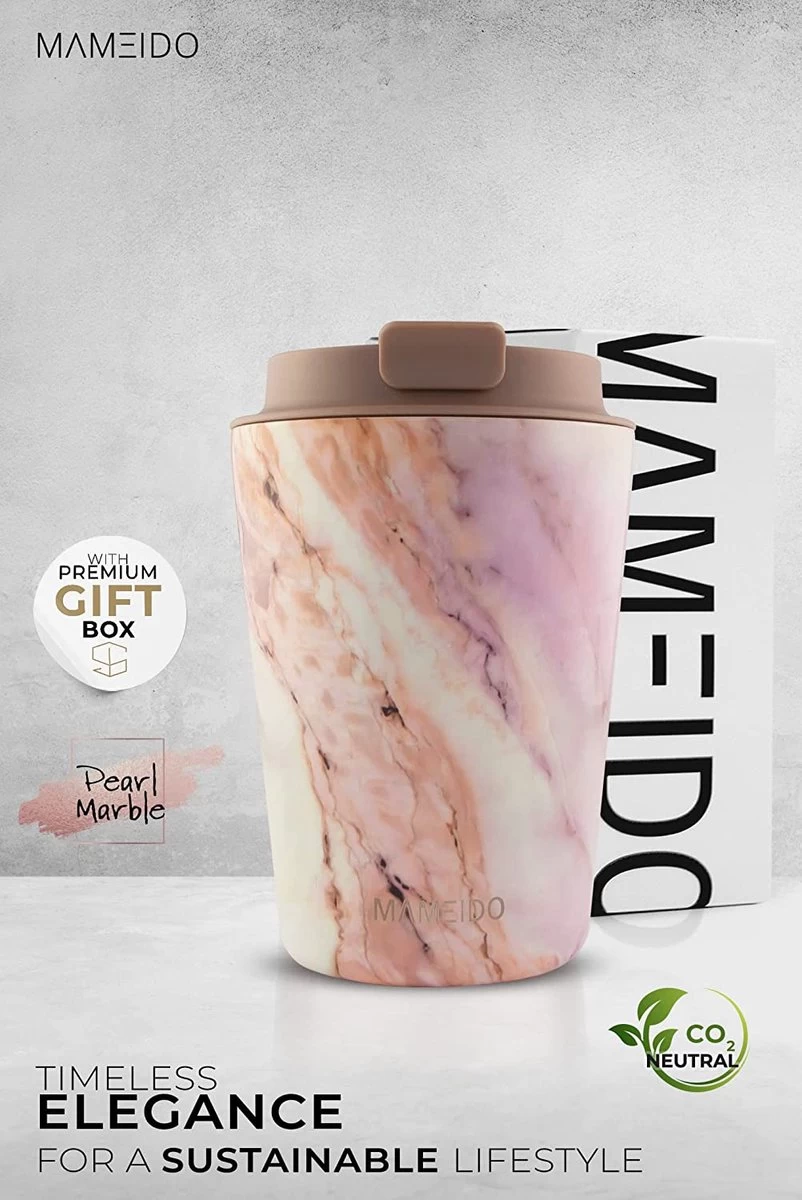 MAMEIDO Tasse Thermos 350 Ml - Tasse à Café En Acier Inoxydable à Double Paroi Isolée, étanche - Tasse à Coffee à Emporter Pour Café Et Thee 4 MAMEIDO Tasse Thermos 350 Ml - Tasse à Café En Acier Inoxydable à Double Paroi Isolée, étanche - Tasse à Coffee à Emporter Pour Café Et Thee – Image 2