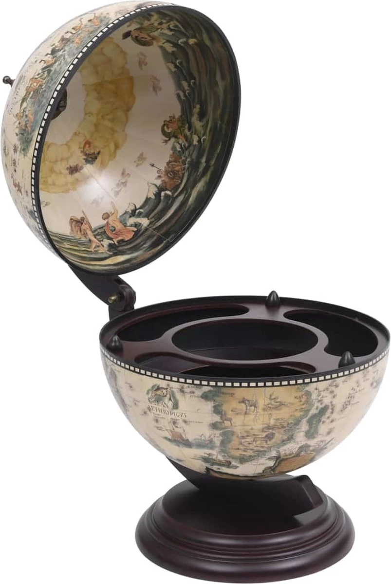 Prolenta Premium - Modèle De Table Globebar En Bois D'eucalyptus Blanc 3 Prolenta Premium - Modèle De Table Globebar En Bois D'eucalyptus Blanc